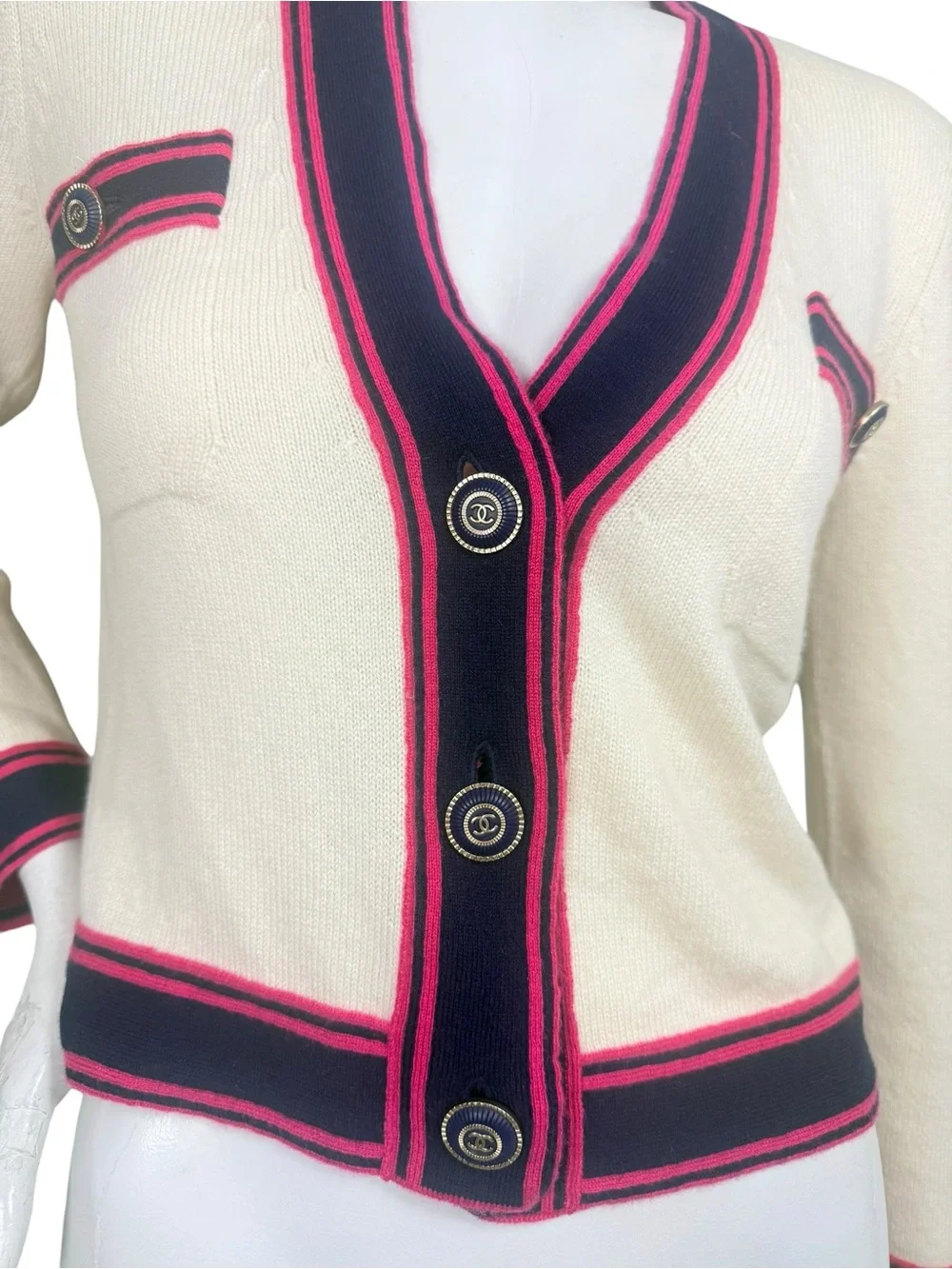 Chanel 20C Resort 2020 Cashmere CC Cardigan FR 34